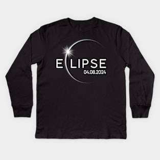 Total Solar Eclipse 2024 Kids Long Sleeve T-Shirt